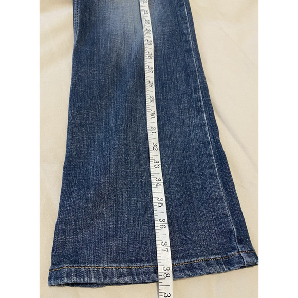 Wrangler Womens Boot Cut Jeans Size 3 Mid Rise Dark Denim Cowgirl Western Y2K - Picture 12 of 13